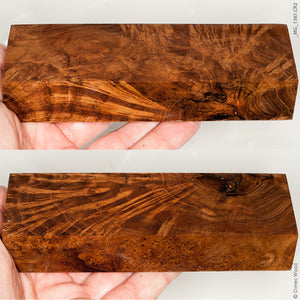 Stabilized wood teak burl block