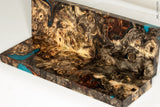 Stabilized wood hybrid buckeye burl panels