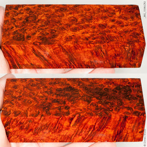 Stabilized wood red amboyna burl block