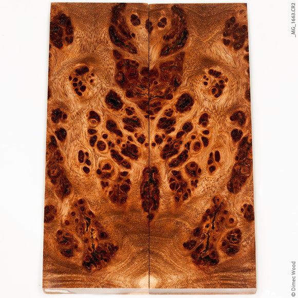 Stabilized wood elm burl panels