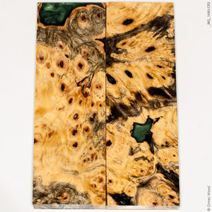 Stabilized wood hybrid buckeye burl panels