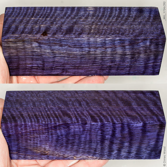 Stabilized curly mango wood block