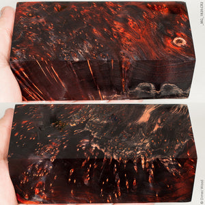 Stabilized wood willow burl block