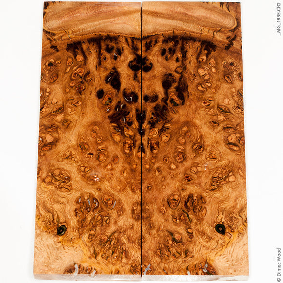 Stabilized wood oak burl panels