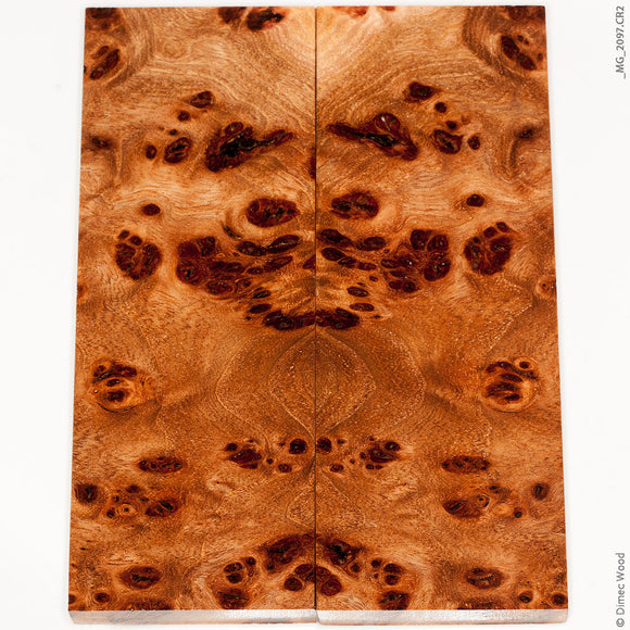 Stabilized wood elm burl panels