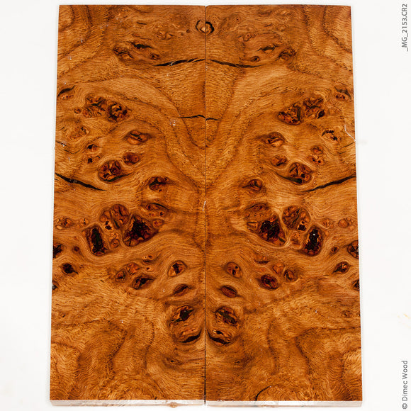 Stabilized wood oak burl panels