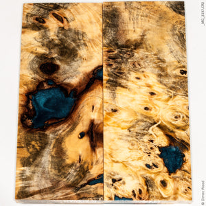 Stabilized wood hybrid buckeye burl panels