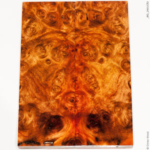 Stabilized golden amboyna burl wood panels