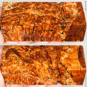 Stabilized wood spalted  box elder burl block