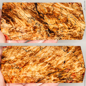 Stabilized wood spalted  box elder burl block