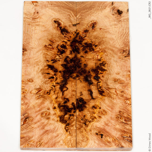 Stabilized wood oak burl panels