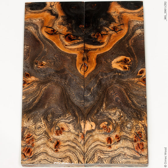 Stabilized wood oak burl panels