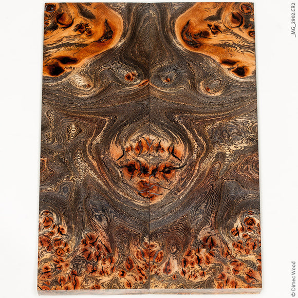 Stabilized wood oak burl panels