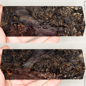 Stabilized wood golden amboyna burl block