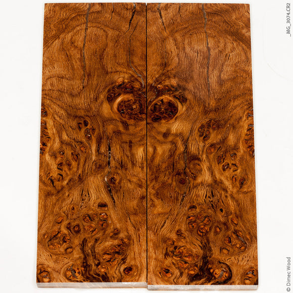 Stabilized wood oak burl panels