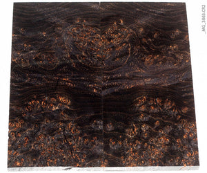 Stabilized wood black ash burl panels