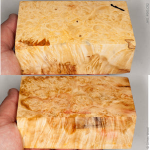 Stabilized wood box elder burl block