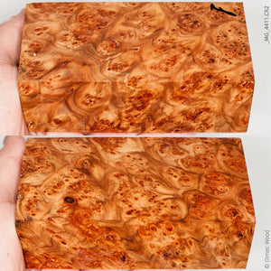 Stabilized wood elm burl block