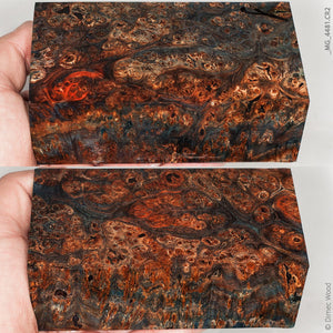 Stabilized wood elm burl block