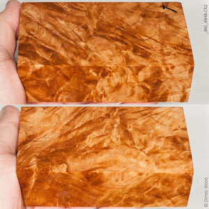 Stabilized white ash burl wood block