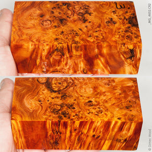 Stabilized wood willow burl block