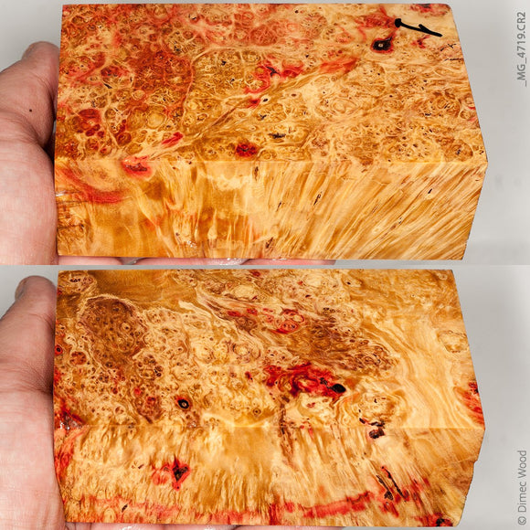 Stabilized wood box elder burl block