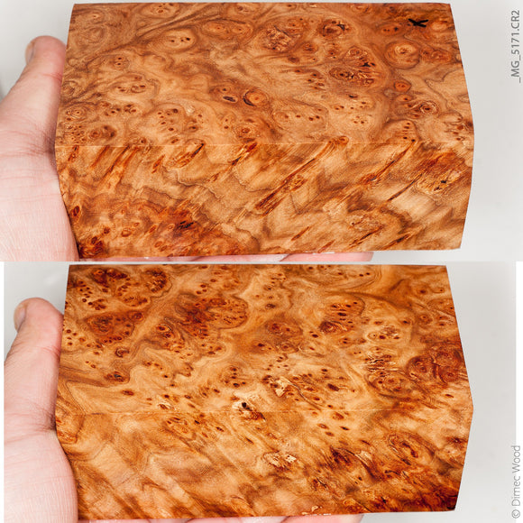 Stabilized wood elm burl block