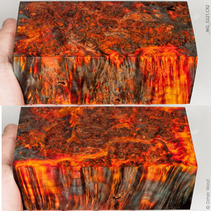 Stabilized wood alder burl block