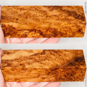 Stabilized wood wild olive burl block