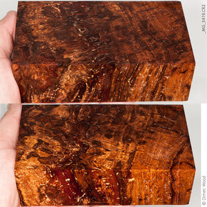 Stabilized spalted hackberry wood block