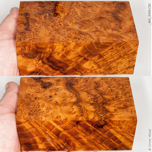 Stabilized wood wild olive burl block