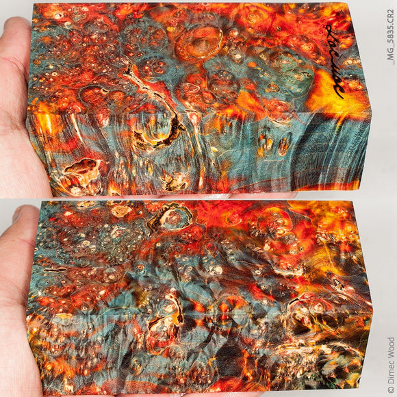 Stabilized wood box elder burl block