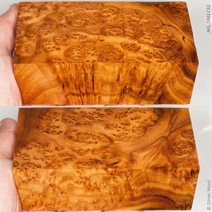 Stabilized wood wild olive burl block