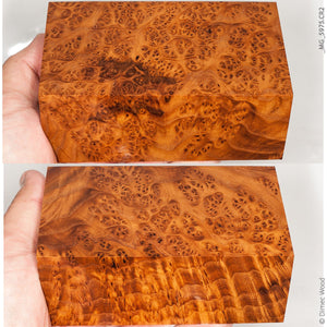 Stabilized wood wild olive burl block