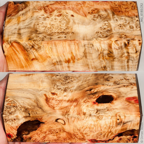 Stabilized wood box elder burl block