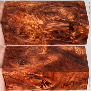 Natural wood honduran rosewood burl block