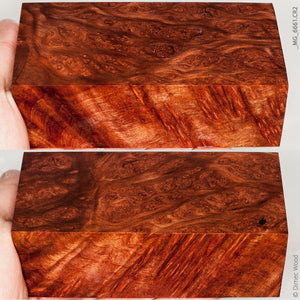 Stabilized wood redwood lace burl block