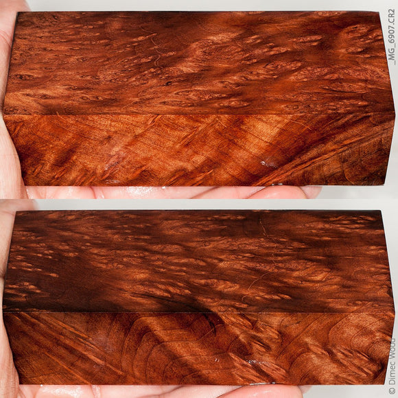 Stabilized wood redwood lace burl block