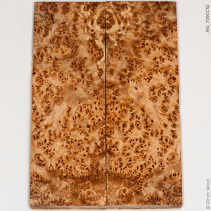 Stabilized wood black ash burl panels