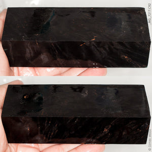 Stabilized wood linden burl block