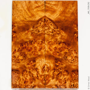 Stabilized golden amboyna burl wood panels