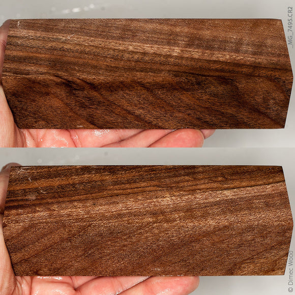 Stabilized black walnut wood block