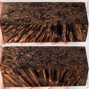 Stabilized wood alder burl block