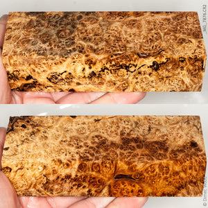 Stabilized wood spalted amboyna burl block