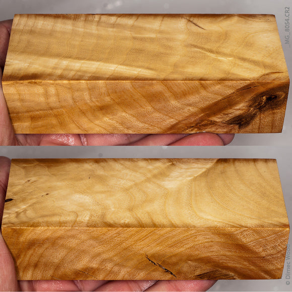 Stabilized wood white ash burl block