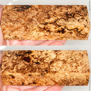 Stabilized wood spalted amboyna burl block