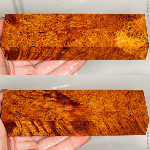 Stabilized wood river tamarind burl block