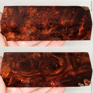 Natural wood honduran rosewood burl block