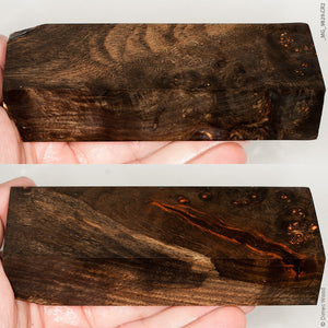 Stabilized wood spalted amboyna burl block